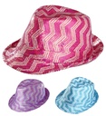 "FEUTRE ZIG-ZAG A PAILLETTES" 3 couleurs assorties (4 rose, 4 violet,4 turquoise)