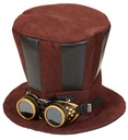 "HAUT DE FORME STEAMPUNK AVEC LUNETTES" 21 cm