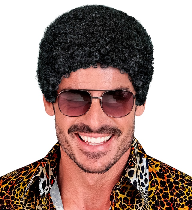 "PERRUQUE AFRO EFFET MOUILLÉ" en sachet