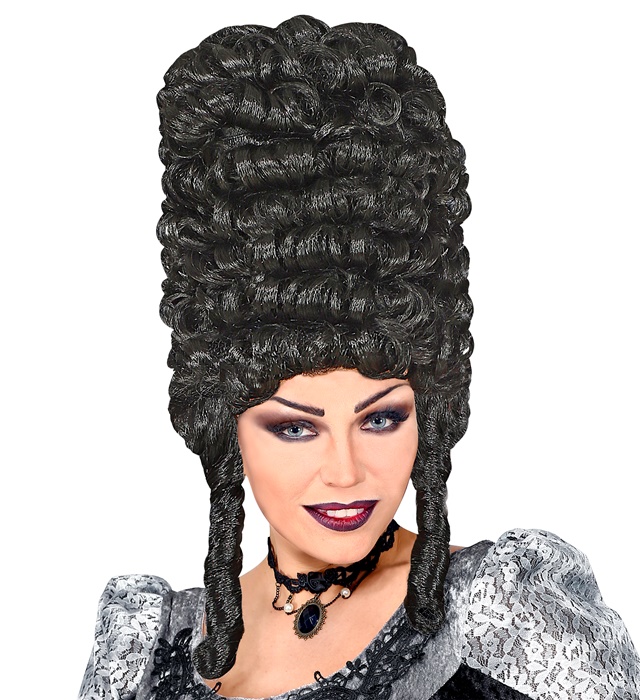 "PERRUQUE GOTHIQUE EXTRA HAUTE" noire - en sachet