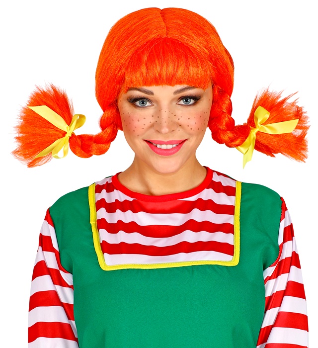 "PERRUQUE PETITE FILLE ESPIEGLE" avec tresses pliables - en boite