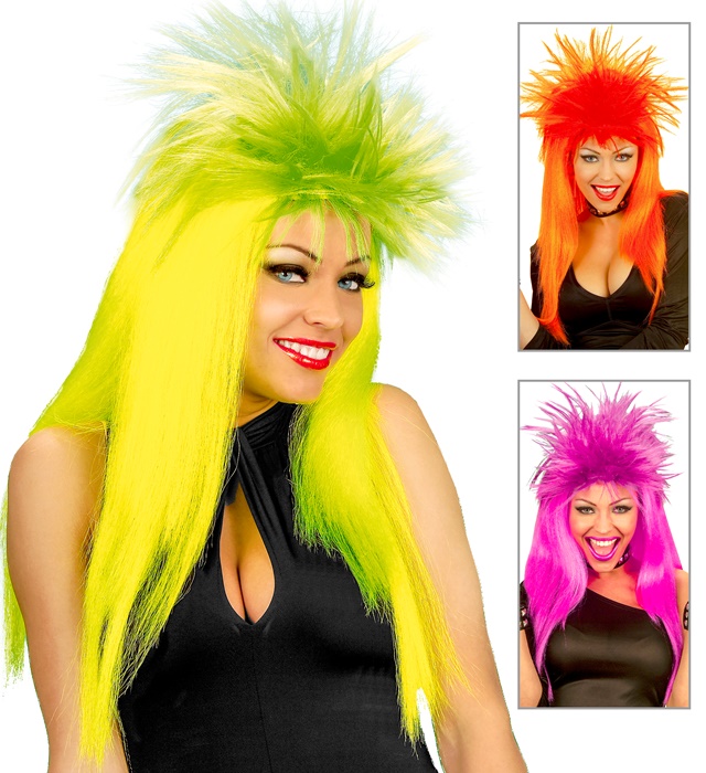 "PERRUQUE PUNKADELIC" neon - en sachet - 3 combinaisons de couleurs