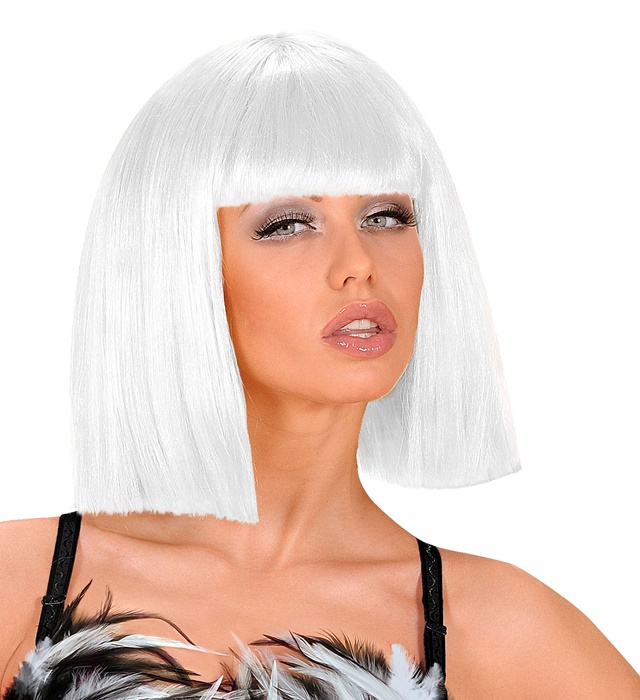 "PERRUQUE SHOWGIRL BLANCHE" en sachet