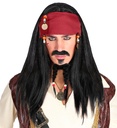 "PERRUQUE PIRATE DES CARAIBES AVECBANDANA ET PERLES" en sachet
