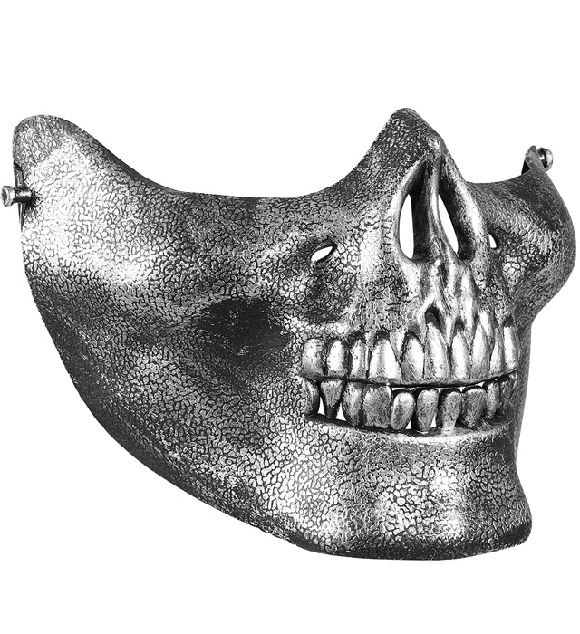 "MASQUE DE CRANE AVEC MENTON METAL"