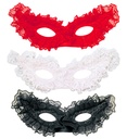 "LOUP PAPILLON DENTELLE" 3 couleurs ass.: noirs, rouges, blancs