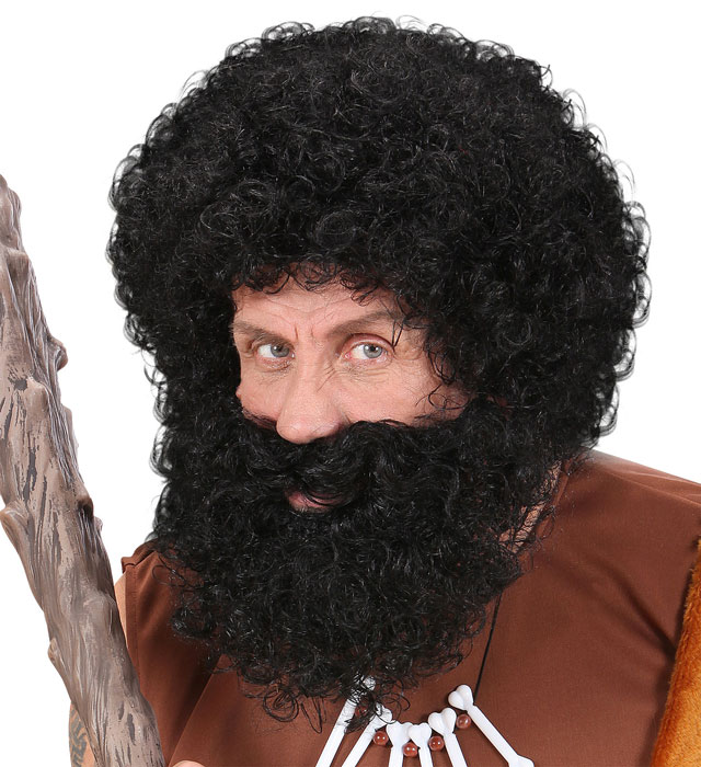 "PERRUQUE ET BARBE KNECHT RUPRECHT" noire - en sachet