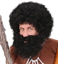 "PERRUQUE ET BARBE KNECHT RUPRECHT" noire - en sachet