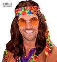 "PERRUQUE TYPE HIPPIE AVEC BANDEAU" marron - en sachet