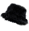 "CHAPEAU DE PÊCHEUR EN PELUCHE NOIR"