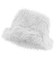 "CHAPEAU DE PÊCHEUR EN PELUCHE BLANC"