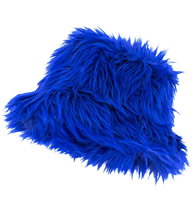 [65107] "CHAPEAU DE PÊCHEUR EN PELUCHE BLEU ROYAL"