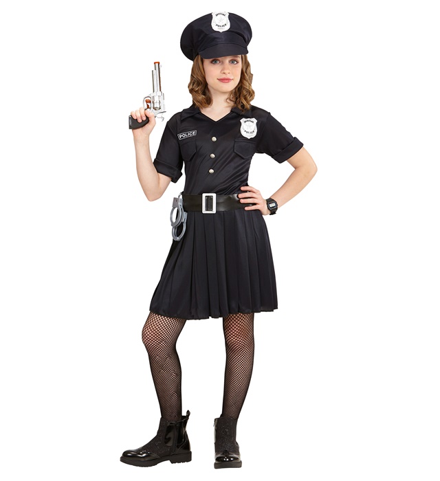 "FEMME POLICIER" (robe, ceinture, chapeau)