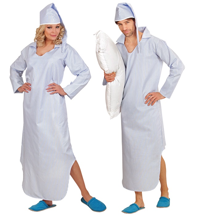 [65604] "SOMNAMBULE" (chemise de nuit, bonnet) (XL)