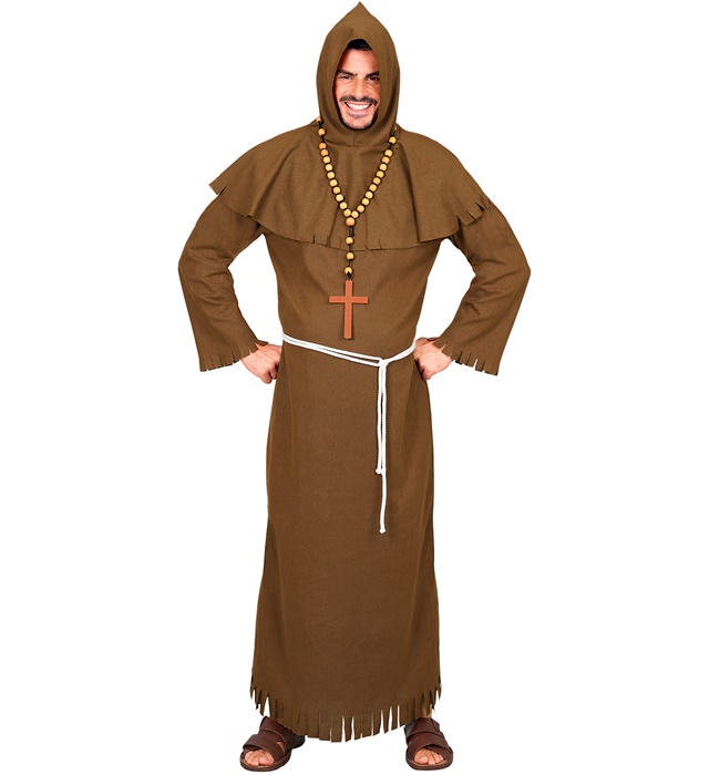 [65721] "MOINE HISTORIQUE" (robe, ceinture, capuche) en tissu à armure serrée (S)