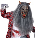 "MASQUE TETE COMPLETEDE LOUP GAROU AVEC FOURRURE"