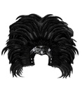 "COIFFE BRESIL A PLUMES"  noir