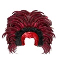 "COIFFE BRESIL A PLUMES"  rouge