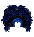 "COIFFE BRESIL A PLUMES"  bleu