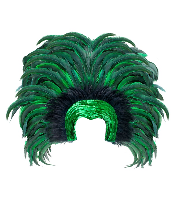 [66074] "COIFFE BRESIL A PLUMES"  vert