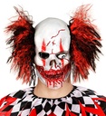 "MASQUE DE CRANE DE CLOWN SANGLANTAVEC CHEVEUX"