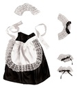 Set de "FEMME DE CHAMBRE" coiffe, ras du cou, bracelets, jupe et tablier