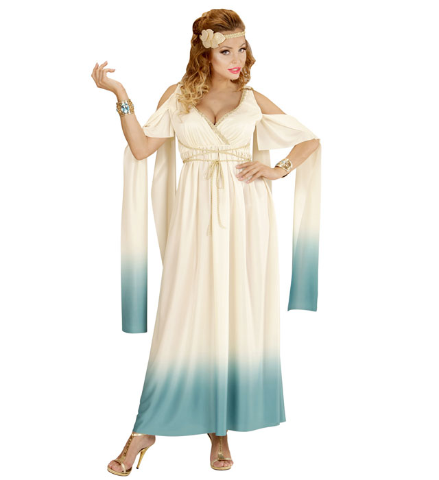 "REINE DE L'ATLANTIDE" (robe, bandeau avec feuilles de laurier)