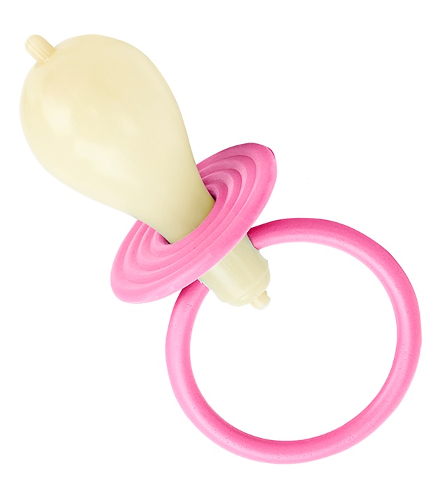 [67781] "TÉTINE BÉBÉ GÉANTE AVEC SON ROSE" 25 cm