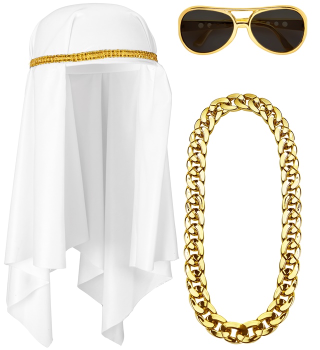 "SHEIK ARABE" (couvre - chef, collier, lunettes)