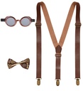 "STEAMPUNK" (bretelles, noeud papillon, lunettes)