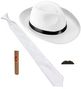 "MODE DES ANNEES 20 RUGISSANTES" (chapeau, cravate, moustache, cigare)