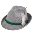 "CHAPEAU BAVAROIS AVEC PLUMES ET EDELWEISS" en feutre