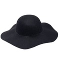 "CHAPEAU FEMME NOIR FLOPPY" en feutre - adapté à la personnalisation avec différentes décorations