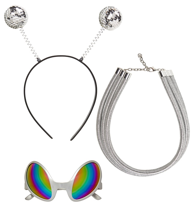 [68598] "EXTRATERRESTRE" (antennes, lunettes, collier)