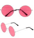 "LUNETTES XL HIPPIE VERRES ROSE" diam. 6 cm