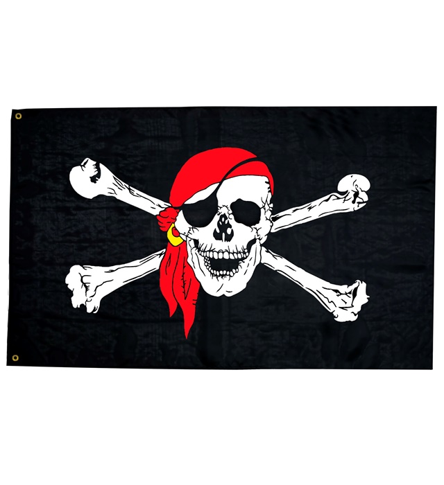 [6959P] "DRAPEAU PIRATE" 130x80 cm