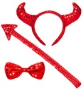 Set de "DEMON SEQUIN" (cornes, n ud papillon, queue)