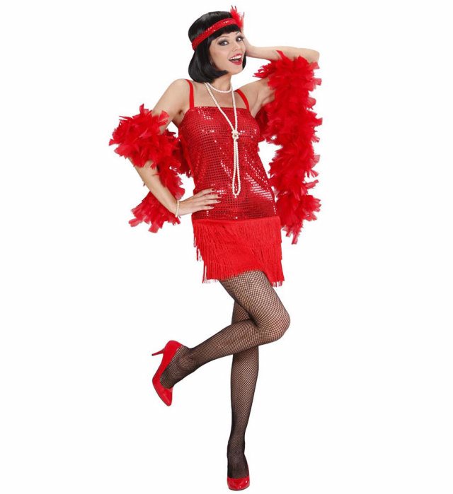 "CHARLESTON" (robe, bandeau avec plume)