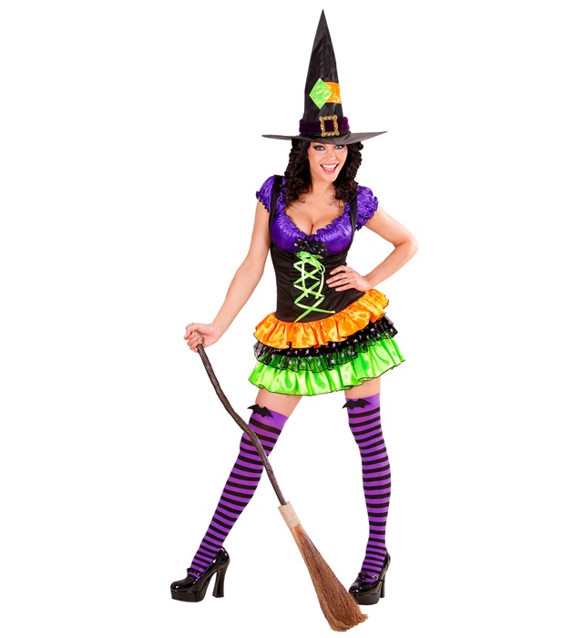 "SORCIERE GLAM" (robe, chapeau)