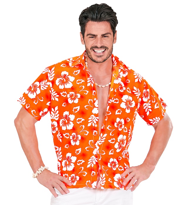 "CHEMISE HAWAIENNE ORANGE"