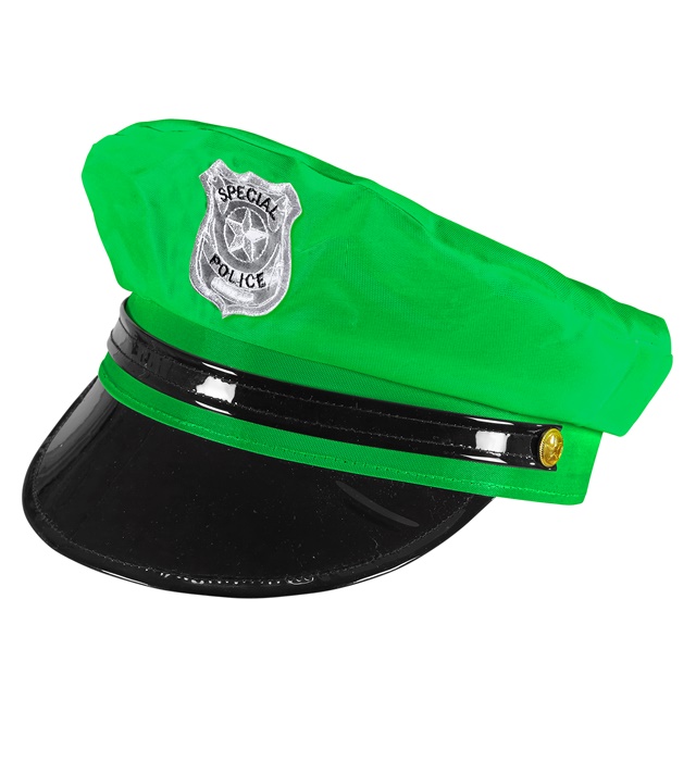 [01090] "CHAPEAU POLICE VERT NEON"