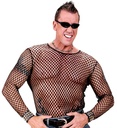 "80s / PUNK / ROCKER" T-shirt en resille - noire
