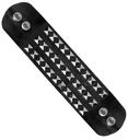 "BRACELET CLOUTE" (3 rangs) similicuir