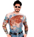"CHEMISE TATOUAGE TIGRE & DRAGON" effet naturel