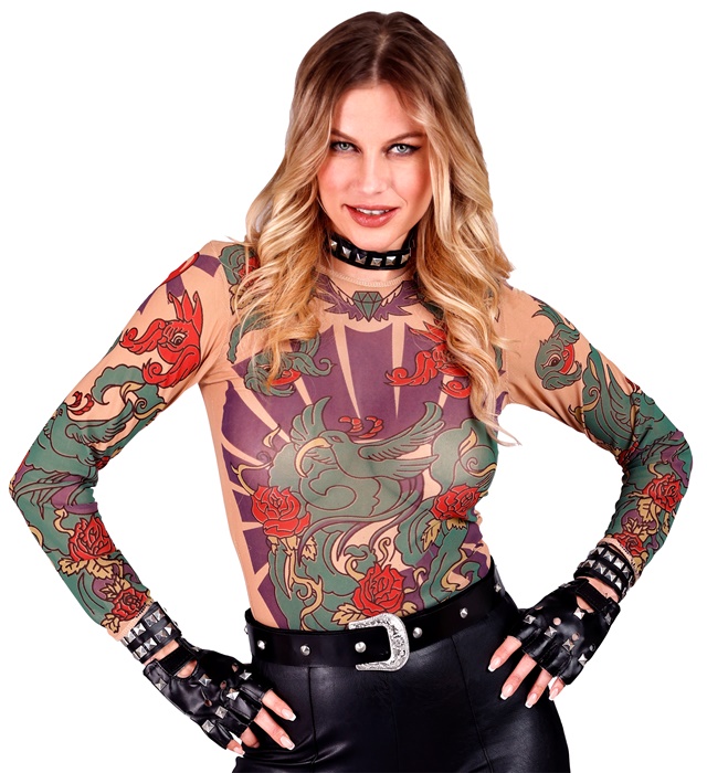 "CHEMISE TATOUAGE AILES D'ANGE" effet naturel