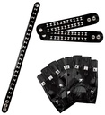 " PAIRE DE GANTS DE MOTARD/ ROCKEUR - 2 BRACELETS CLOUTES (2 rangs) -RAS DU COU CLOUTE" simili cuir