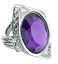 "BAGUE GOTHIQUE AVEC PIERRE VIOLETTE"