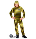 "PRISONNIER" jaune/noir (casaque, pantalon, chapeau)
