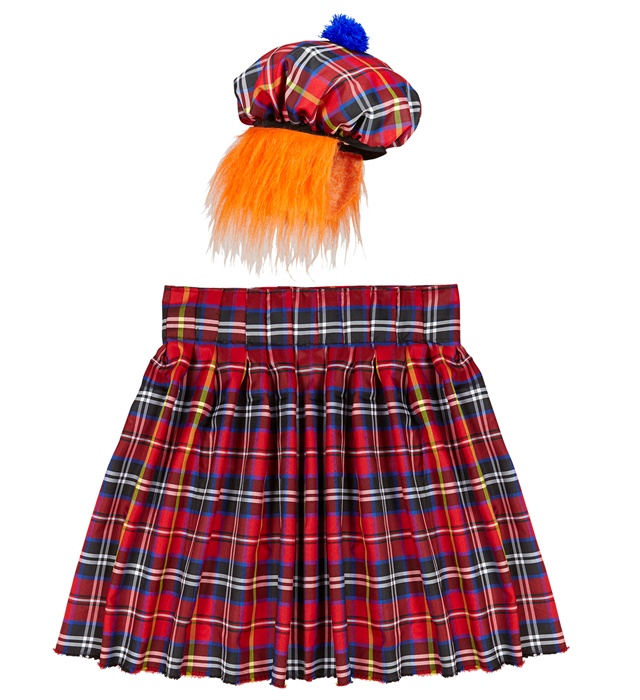 [01107] "ECOSSAIS" (kilt, chapeau avec cheveux)