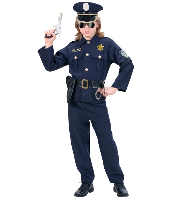 "POLICIER" (casaque, pantalon, ceinture avec étui, casquette)